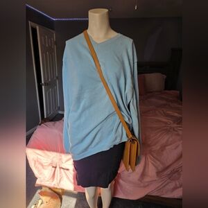 Banana Republic Oversized Cotton Sweater XXL Blue Y2K Boyfriend Fit